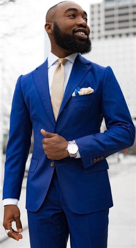 Blue Suits Men Fashion Appearance Jackets Clothes Collection