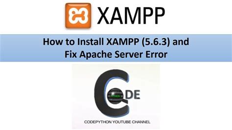 How To Install XAMPP 5 6 3 And Fix Apache Server Error YouTube