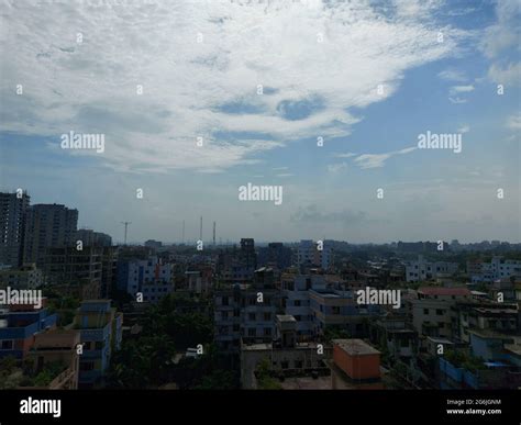 Bangladesh Capital Dhaka City Landscape On A Sunny Morning Blue Sky