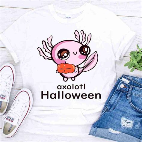 Axolotl Halloween Cute Kawaii Exotic Shirt Gebli