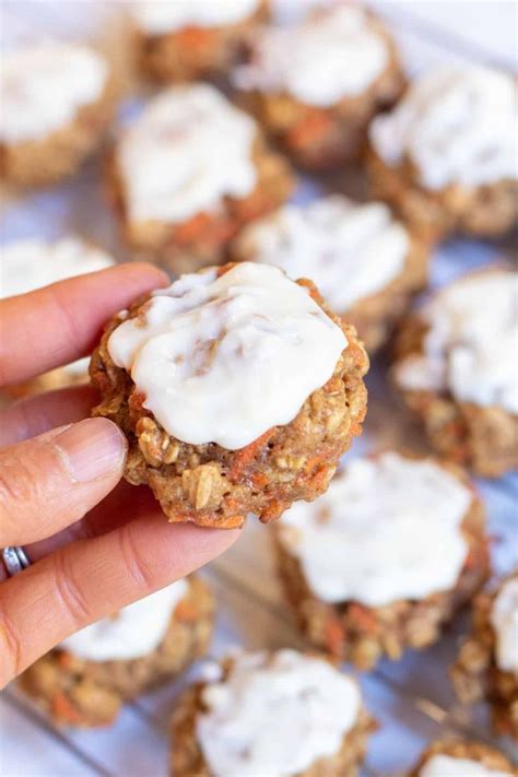 Oatmeal Carrot Cake Cookies With Cream Cheese Frosting Recipe Cream