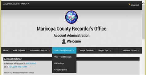 Maricopa County Recorders Office Account Help
