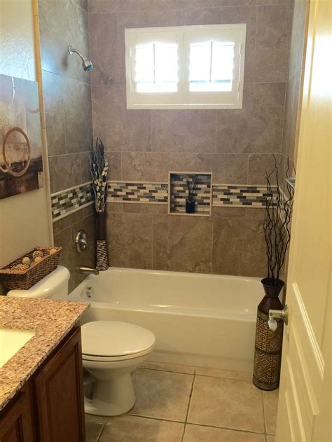 Especially when opting for a combined shower bathtub. Bathroom remodel. Tiled the bathtub shower surround. | Diy ...