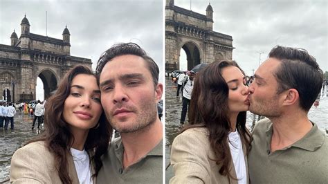 Ed Westwick Shares Kiss With Amy Jackson at the Gateway of India. View
