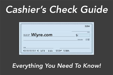 You'll definitely get some directions on how customer service can. Cashier's Check Guide: What It's Used For, How to Get One ...