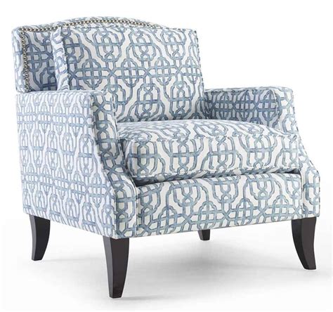 Upholstered Club Chair In Blue Furniture Living Room Chairs Home Decor