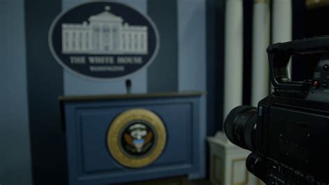 Press Secretary Of White House Podium Stock Footage SBV 348391642