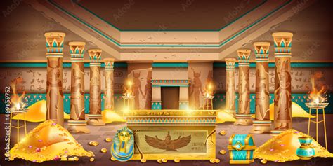Egypt Pharaoh Tomb Game Background Ancient Temple Interior Secret