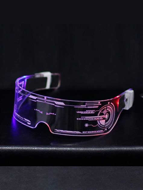 Original Designer Future Sci Fi Cyberpunk Rgb Colorful Goggles Cool Wireless Led Luminous