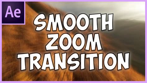 Smooth Zoom Transition in After Effects CC 2020 - YouTube