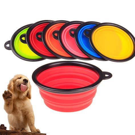 Buy Sdr Dog Folding Collapsible Feeding Bowl Silicone
