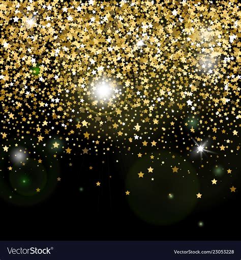 Decorative Poster With Bright Glitter Stars Vector Image