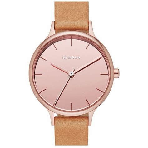 Skagen Anita Leather Strap Watch 30mm 145 Liked On Polyvore