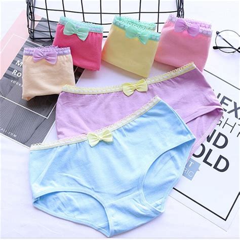 2019 new 4pcs lot cute girl panties underwear briefs cotton lingerie soft comfortable panty twy