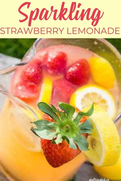 this easy sparkling strawberry lemonade recipe can be made in just ten minutes perfect for