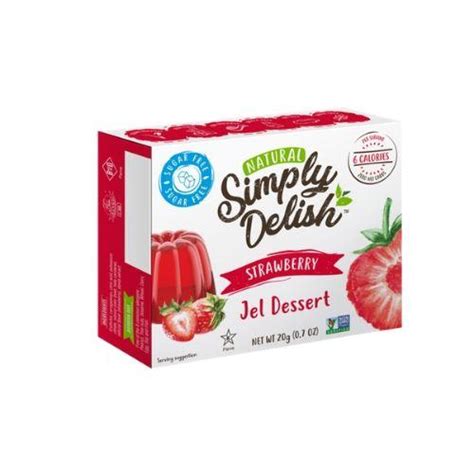 simply delish strawberry jel dessert 20gm low carb emporium australia