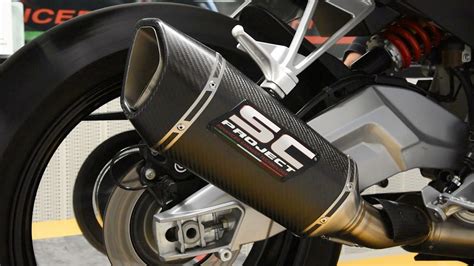 SC Project Full Exhaust System 2 1 With SC1 R Muffler For Aprilia RS