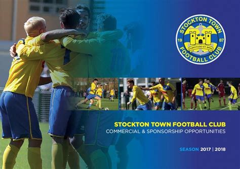 Club Launch Sponsorship Brochure Stockton Town Football Club