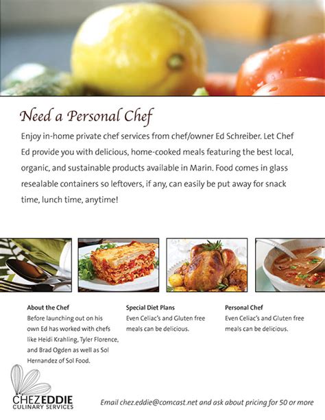 Personal Chefcatering Marketing Materials On Behance