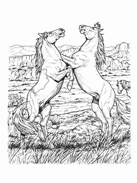 Free Printable Realistic Horses Coloring Page Coloring Home