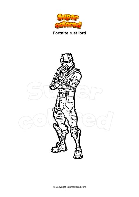 Coloring Page Fortnite Rust Lord Supercolored