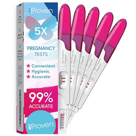 Buy Iproven 5 Count Pregnancy Hcg Tests One Step Rapid Detection And Result Midstream Urine