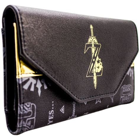 Buy Legend Of Zelda Breath Of The Wild Gold Sword Black Tri Fold Purse