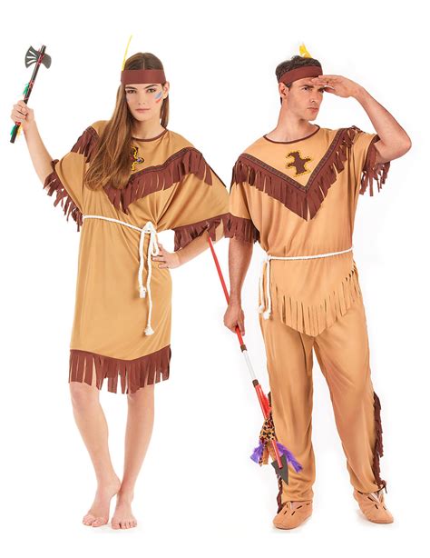 Costume Coppia Indiani Bicolore Adulto Costumi Coppiae Vestiti Di