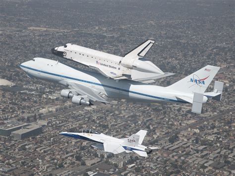 Nasa Space Shuttle Carrier Escorted By A Nasa Fa 18 5000x3750 Os