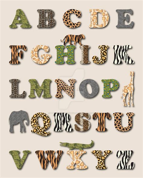 Animal Print Alphabet By Happyhortonstudio On Deviantart