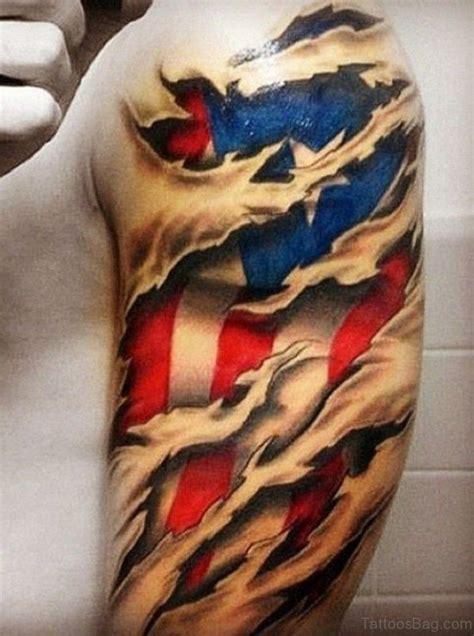 82 Splendid Ripped Skin Shoulder Tattoos Tattoo Designs