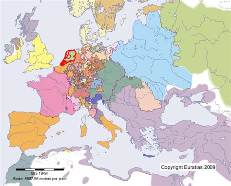 Euratlas Periodis Web Map Of Netherlands In Year 1600