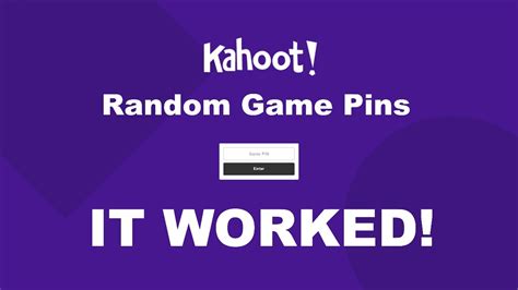 Entering Random Game Pins Kahoot Youtube