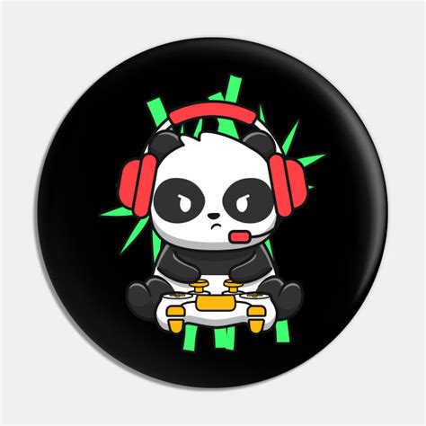 Cute Gaming Panda Rolling Panda Pandemic Gaming Panda Pin Teepublic