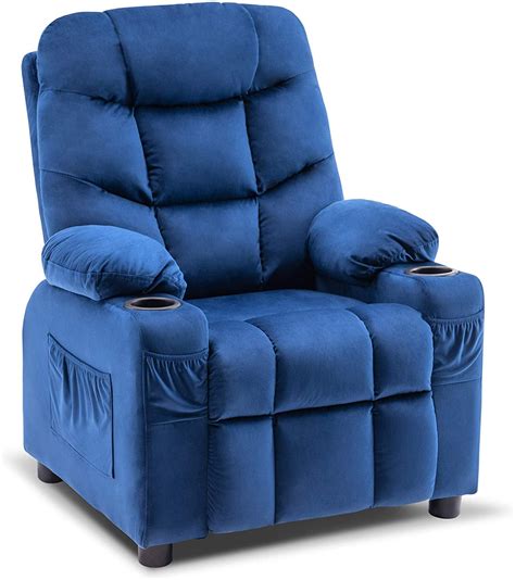 Mcombo Big Kids Recliner Chair With Cup Holders For Boys And Girls Room