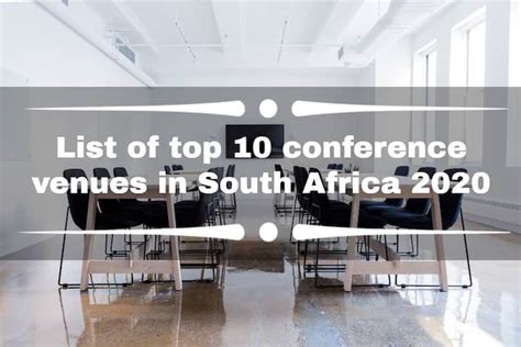 List Of Top 10 Conference Venues In South Africa 2020 Za