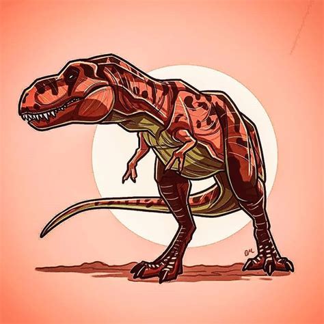 Trex edit credit benjuhmuhn Tiranosaurio rex dibujo Ilustración de