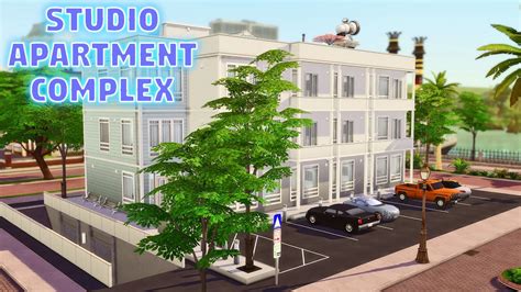The Sims 4 Studio Apartment Complex Build 🏢🌞 Youtube