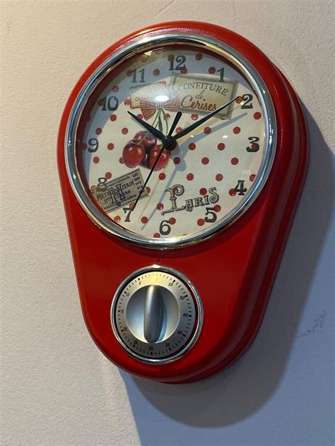 Retro Kitchen Timer Wall Clock 000546 Etsy