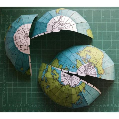 Globe Sections Assembled Paper Globe Paper Globe Diy Globe Crafts