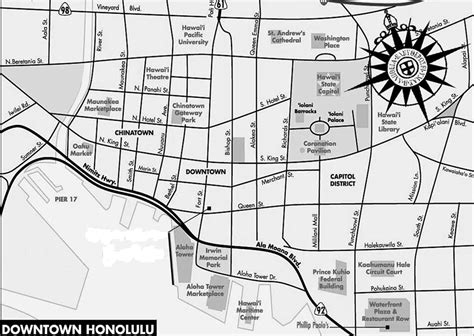 Map Of Downtown Honolulu Ravenchase Hawaii Flickr