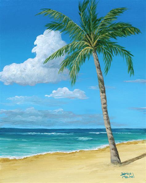 Beach Palm Tree Canvas Painting Painting Art And Collectibles
