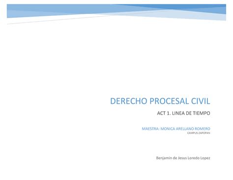 Act2bjll Linea Del Tiempo Derecho Procesal Civil Derecho Procesal