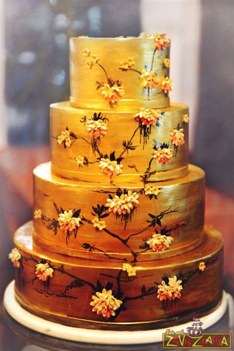 Looking for a good deal on oriental cake? Japanese Gold Wedding Cake | Cake, Asian cake, Metallic ...