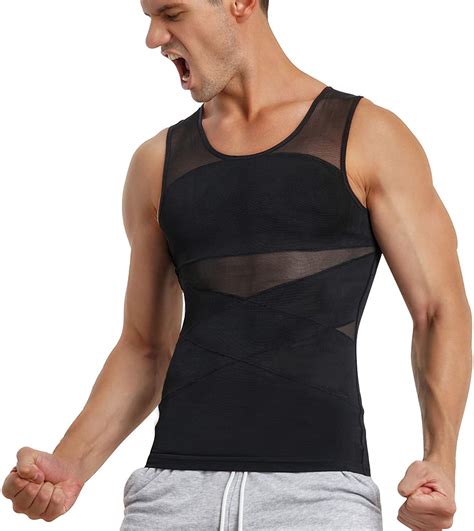 Gotoly Men S Compression Shirt For Body Shaper Slimming Vest Tight