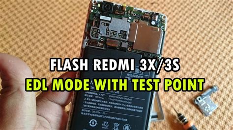 Cara Flash Redmi 3x EDL Download Mode Dengan TEST Point 