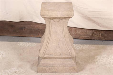 Dining table, travertine, granite, italy, 1970s the base of this center table is formed out of a layered pillars that seem exist of several pillars in a row, clearly a reference t. Large-Scale Oak and Cast Stone Pedestal Dining Table For ...