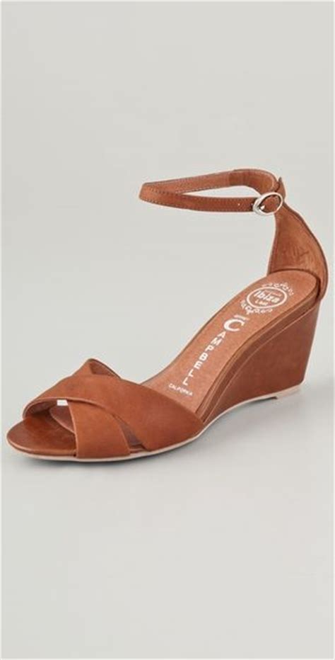 Jeffrey Campbell Trudeau Wedge Sandals In Brown Tan Lyst