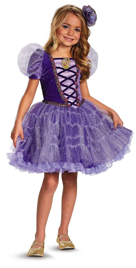 Rapunzel Dress For Girls Cinderella Belle Dress Up Fantasy Children