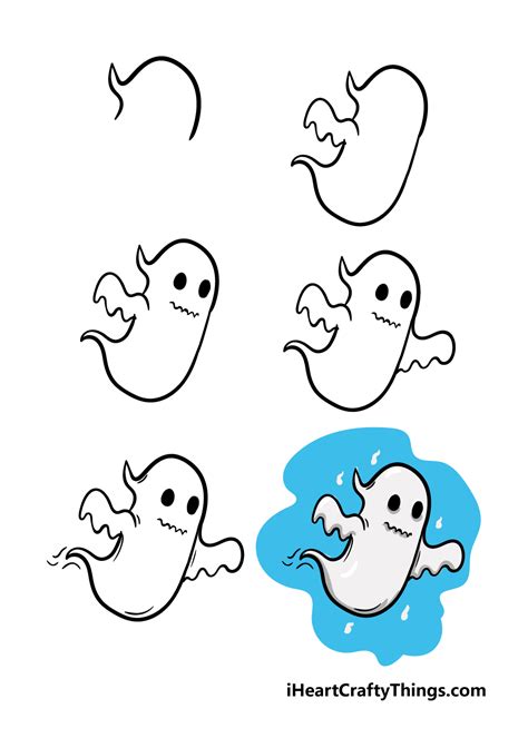 Ghost Drawing How To Draw A Ghost Step By Step